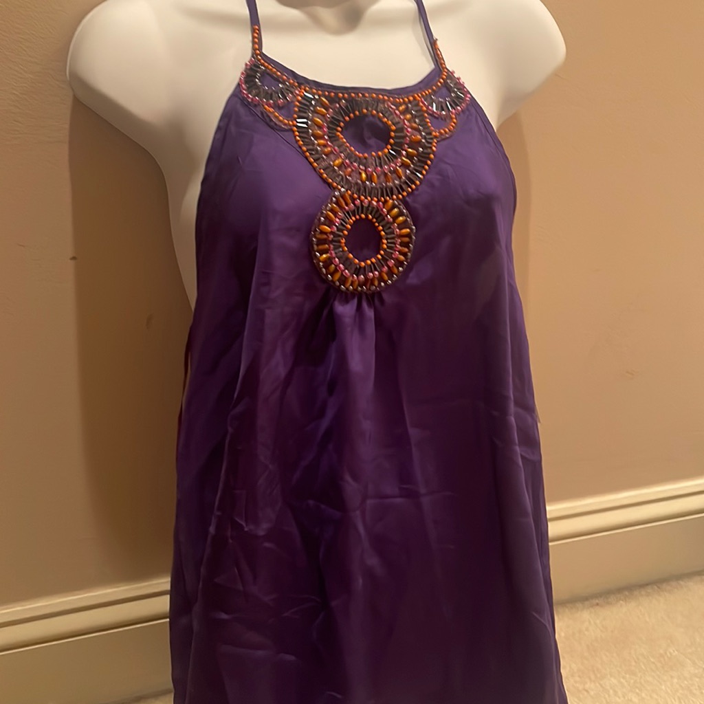 Trina Turk - Halter Beaded Top. Size Small.